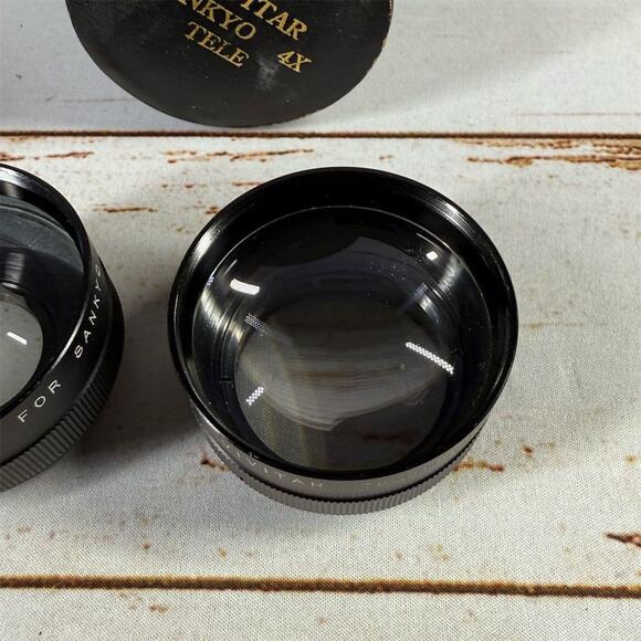 Vivitar Sankyo 4X Camera Lens Set Telephoto & Wide Angle w/ Case - Picture 3 of 9
